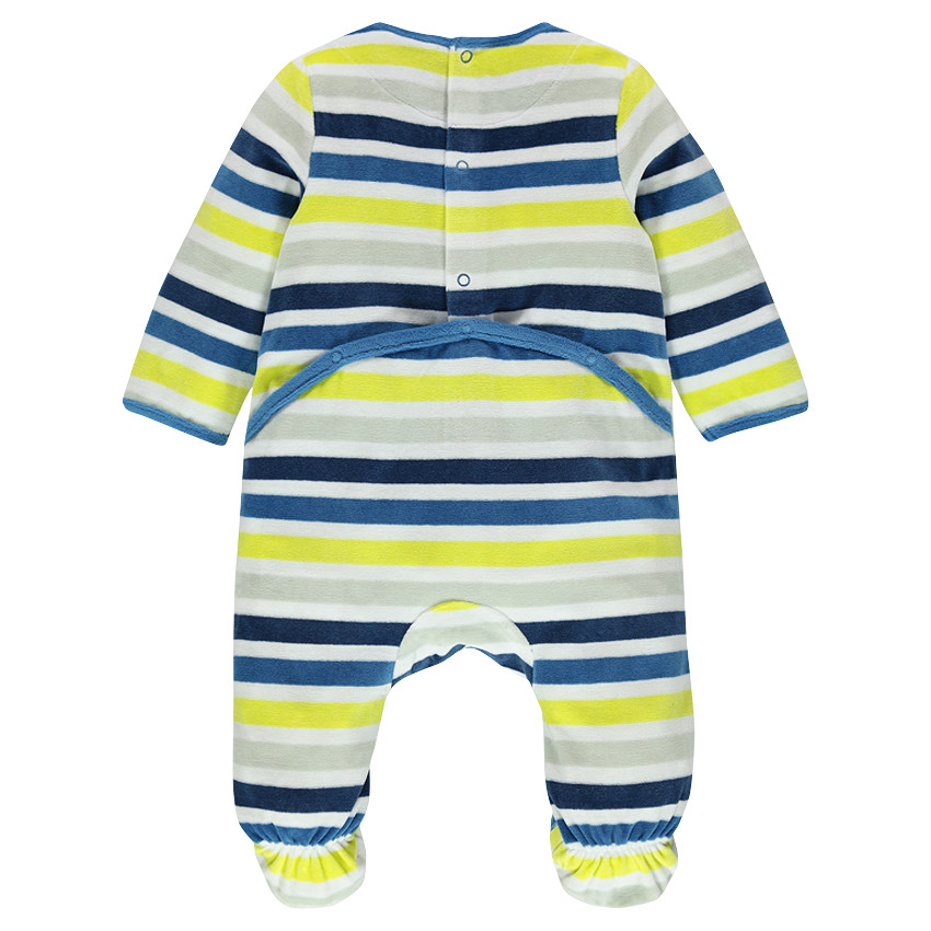 Dors-bien en velours rayé Disney print serti Mickey 