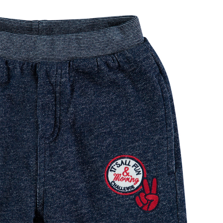 Pantalon de jogging en molleton doublé sherpa avec badges 