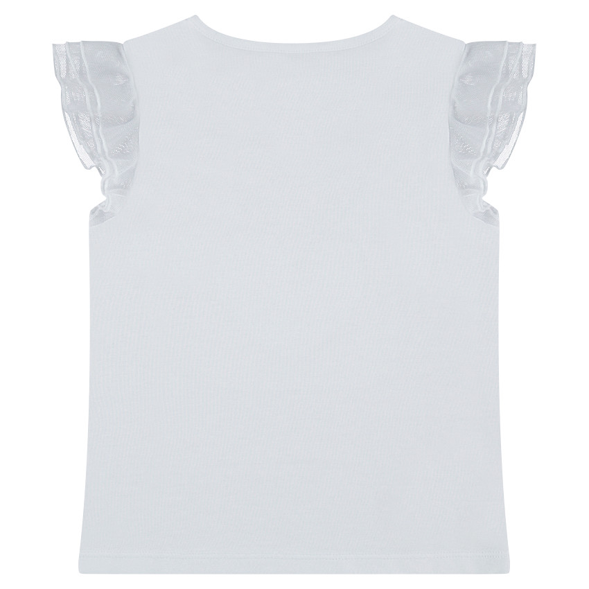 Tee-shirt manches courtes avec coeur en sequins magiques 