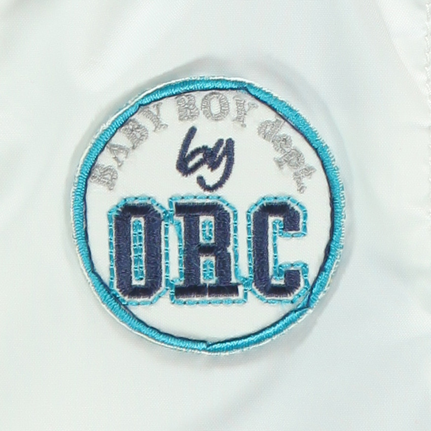 Coupe-vent à capuche avec doublure jersey à rayures 