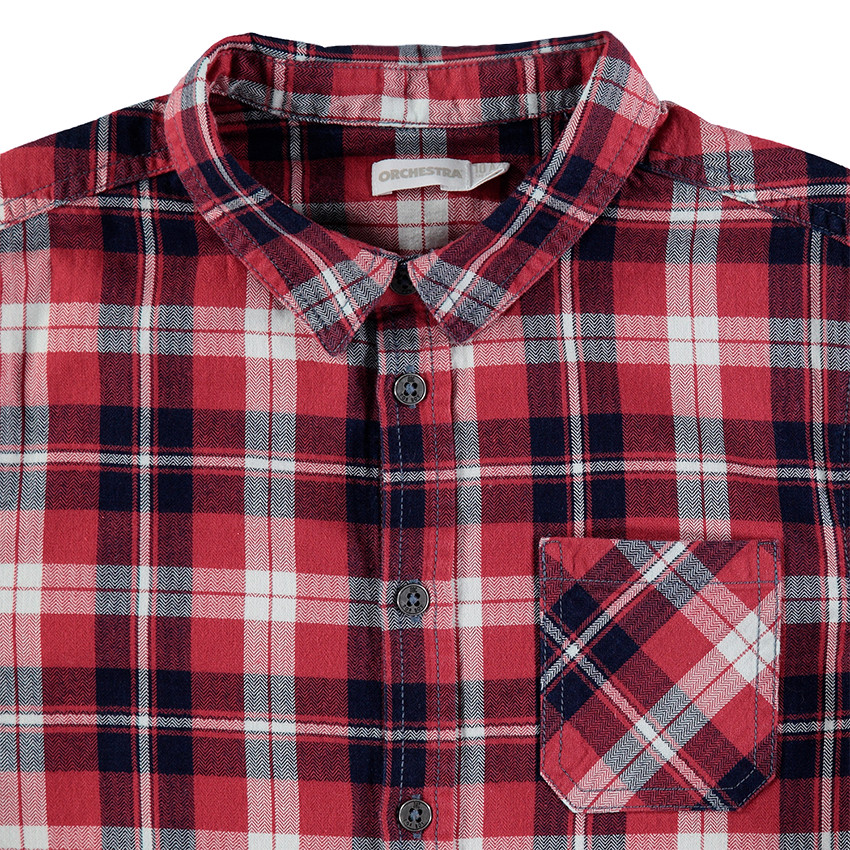 Junior - Chemise manches longues à carreaux effet tie and Dye 