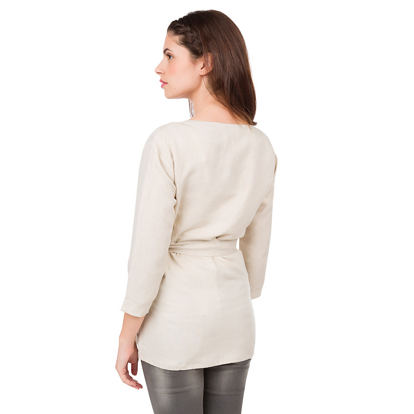 Veste de grossesse brillante effet lin  