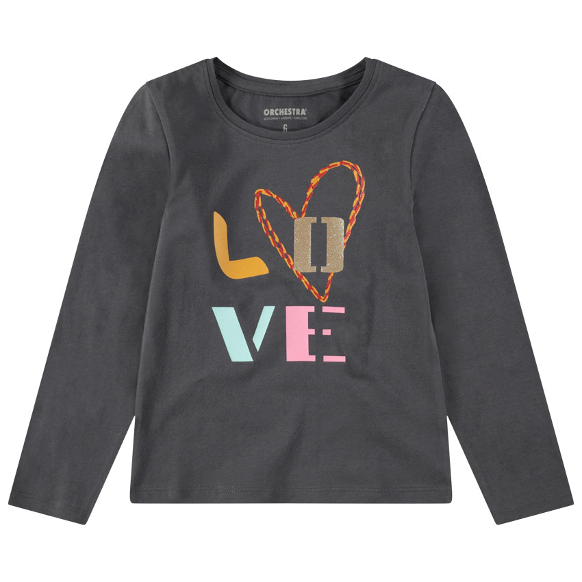 Tee-shirt manches courtes avec motif fantaisie printé 