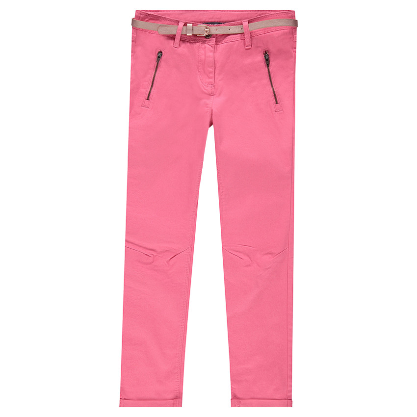 Junior - Pantalon 7/8ème en twill avec ceinture amovible 