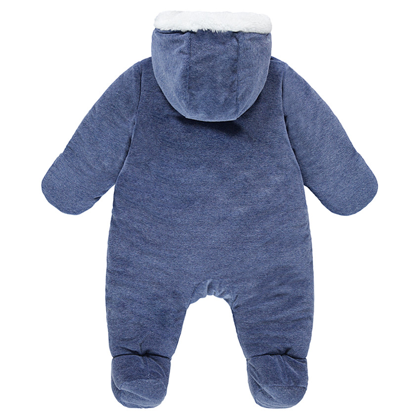 Combi-pilote en velours chiné avec doublure en sherpa 