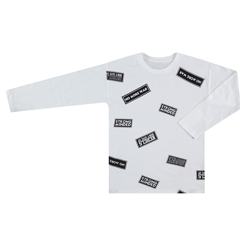 Junior - Tee-shirt manches longues en jersey avec messages printés 