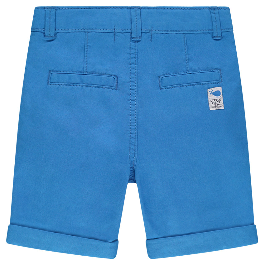 Bermuda en twill avec badges patchés et broderies 