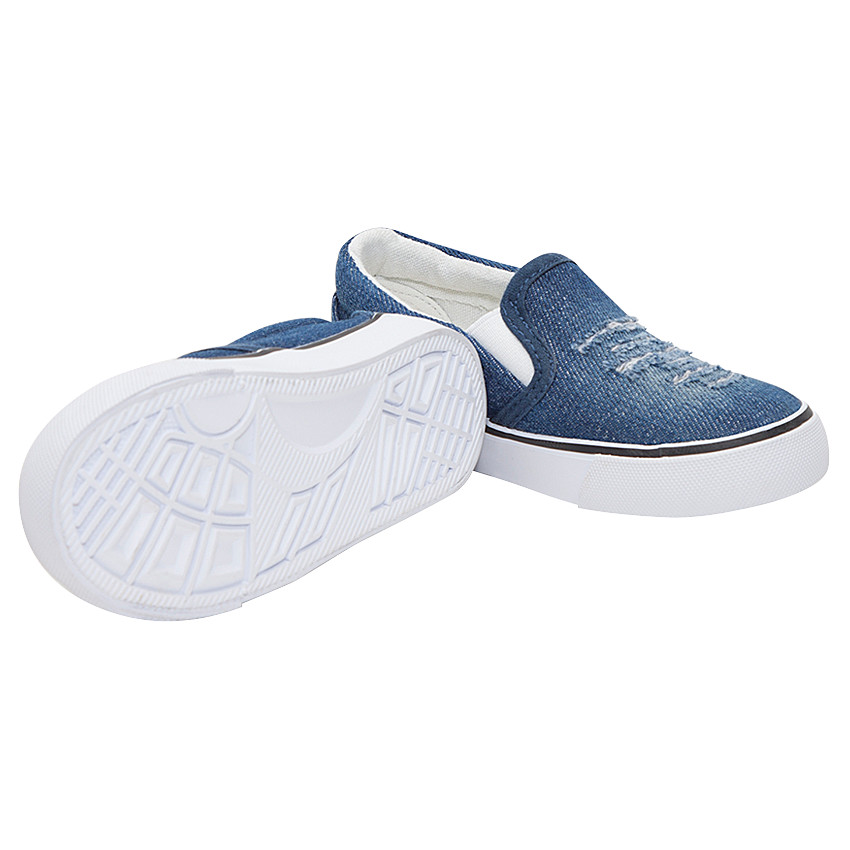 Baskets basses en toile effet used du 28 au 38 