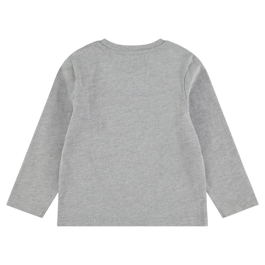 Tee-shirt manches longues en jersey avec motif et sequins magiques 