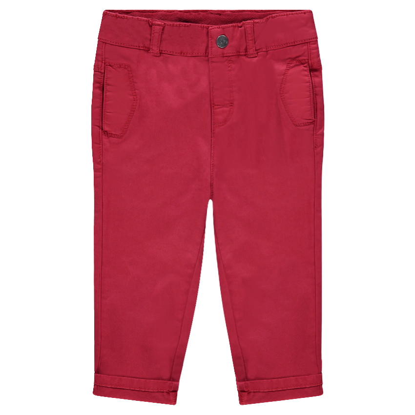 Pantalon en twill surteint uni 