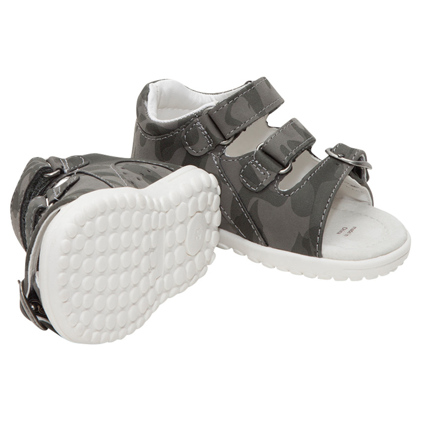 Nu-pieds motif army à double scratch  