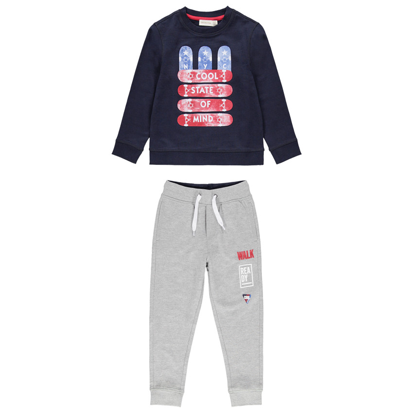 Jogging en molleton à skateboards imprimés 