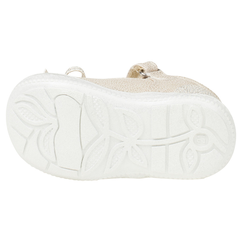 Babies dorées effet fantaisie avec noeud  