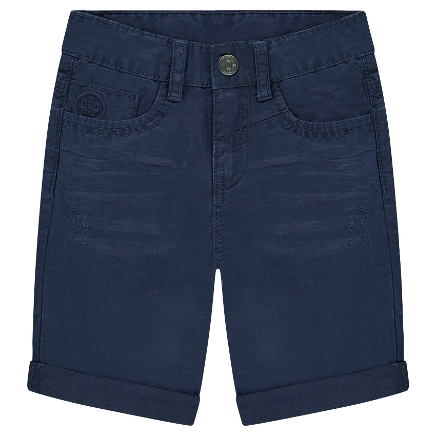 Bermuda en coton surteint effet crinkle 