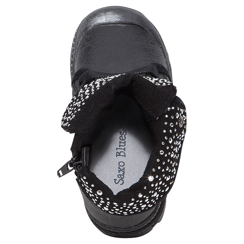 Baskets montantes à revers à strass du 24 au 27 