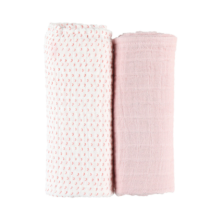 Lot de 2 draps housse en mousseline bio 60x120cm - Moris&Sacha 