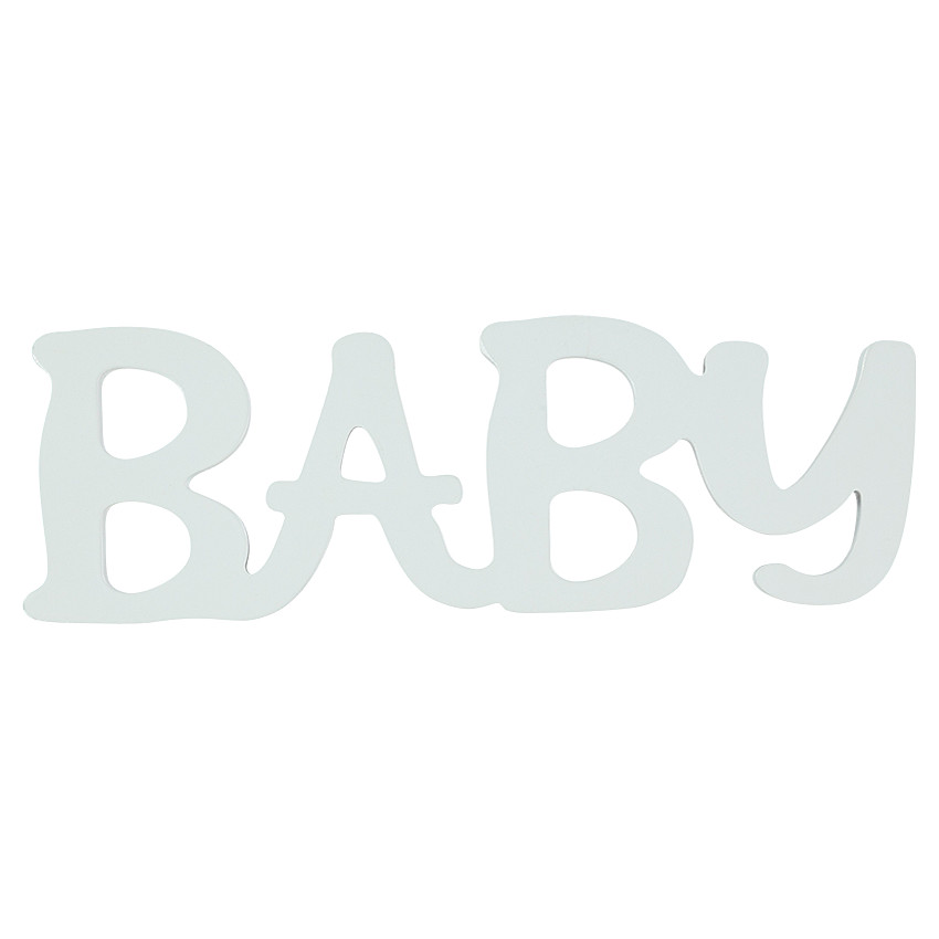 Mot "BABY" en bois peint 
