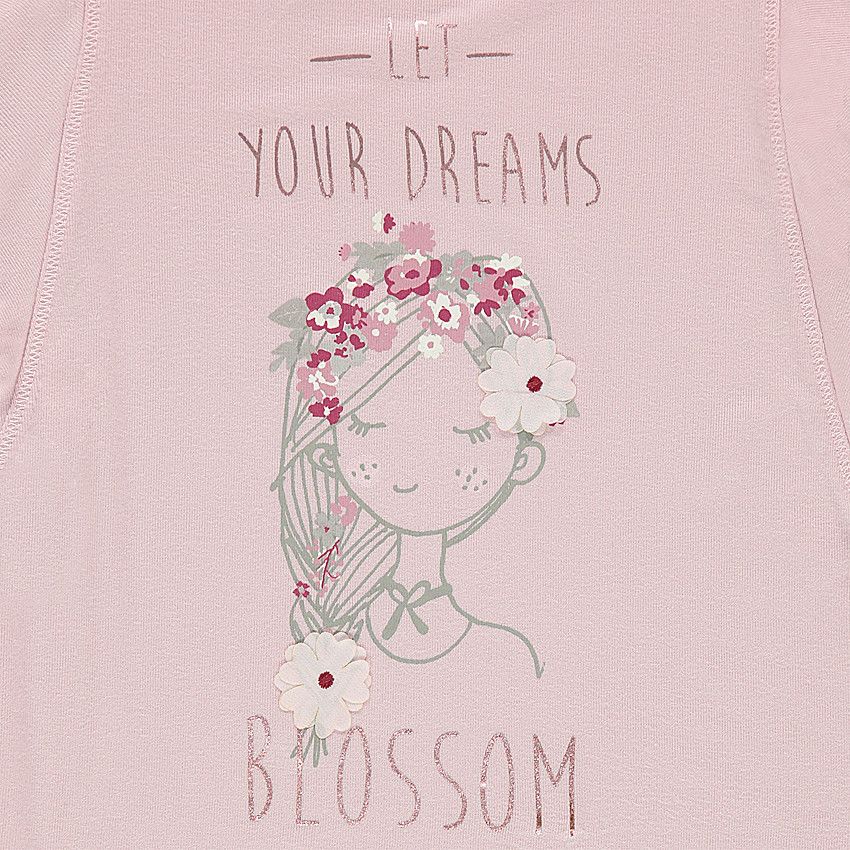 Tunique manches courtes volantée avec princesse printée 