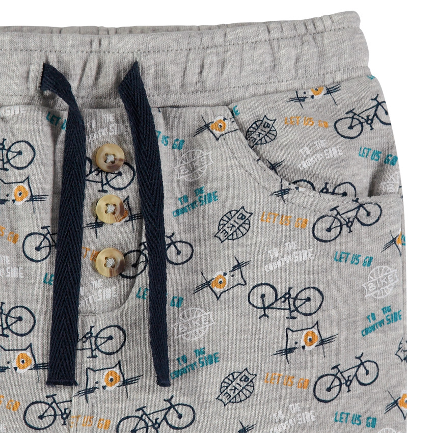 Pantalon de jogging en molleton imprimé vélos all-over  