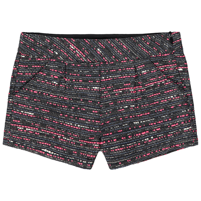 Short en maille mélangée à poches italiennes 