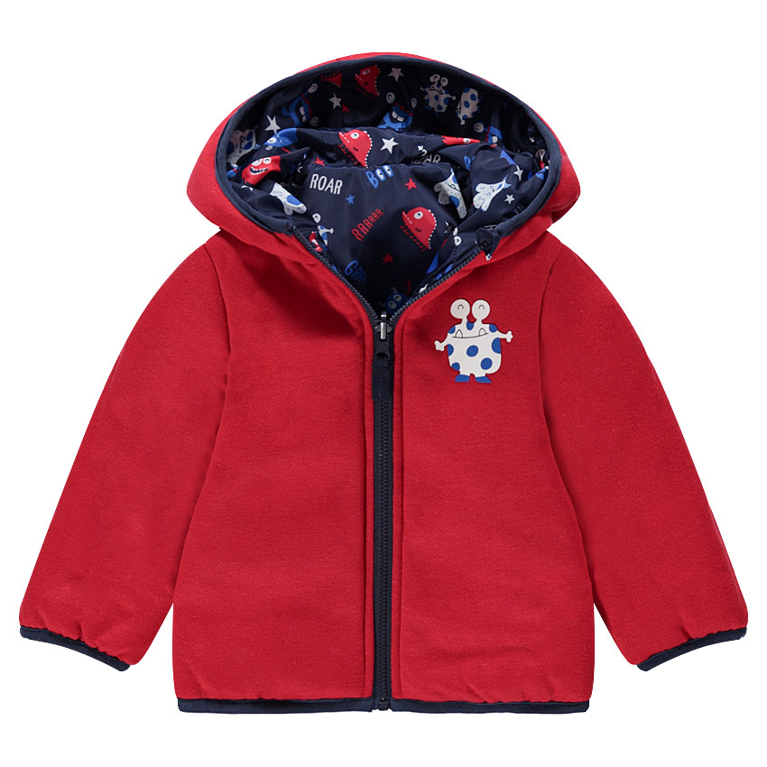 Coupe-vent imprimé et uni en micropolaire avec monstres printés 