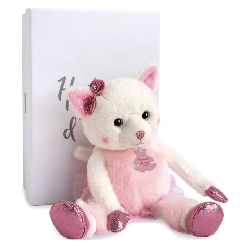 Peluche Misty le chat 25cm - Rose 