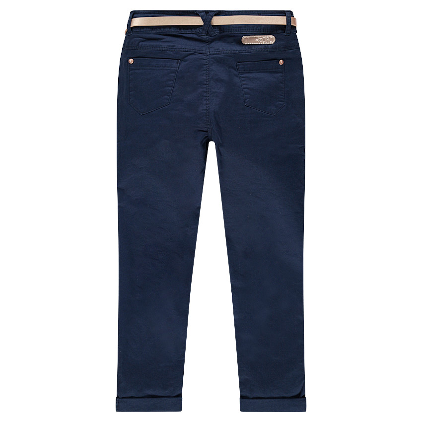 Junior - Pantalon en twill 7/8ème avec poches zippées 