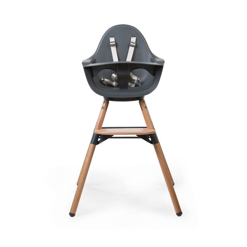Chaise haute évolutive Evolu One.80° avec arceau - Naturel/Anthracite 