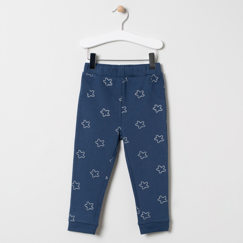 Jogging en molleton à lune et étoiles printées 