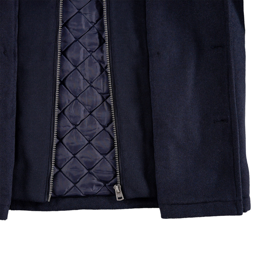 Junior - Parka en drap de laine à double col 