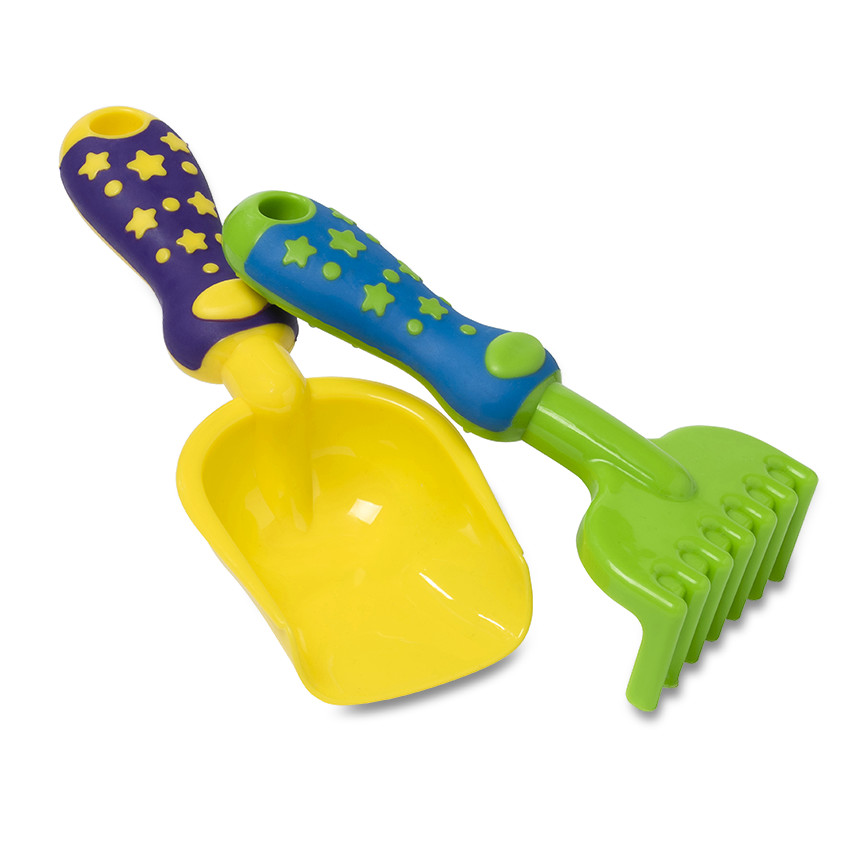 Set râteau et pelle avec manche étoilé 