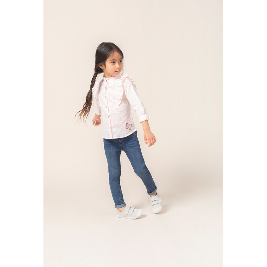 Jeans slim effet used et crinkle 