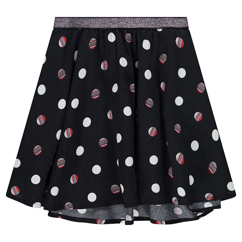 Junior - Jupe volantée à pois avec ceinture brillante 
