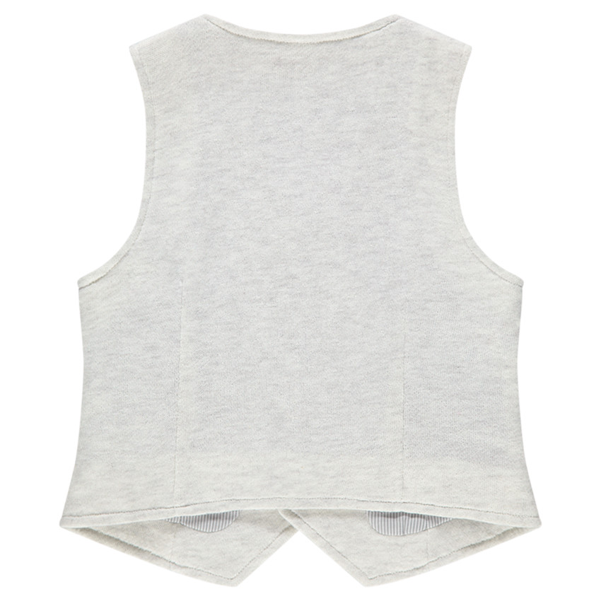 Gilet serveur de cérémonie en jersey avec doublure rayée 