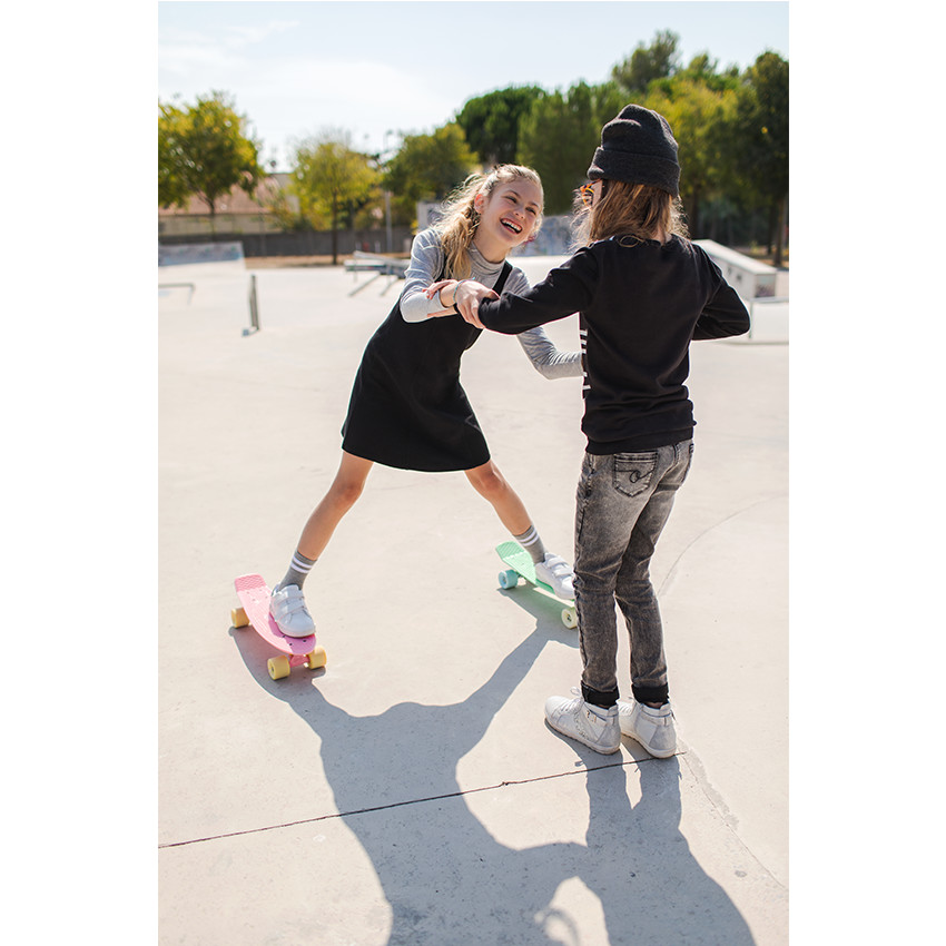 Junior - Robe en maille gaufrée à bretelles réglables 