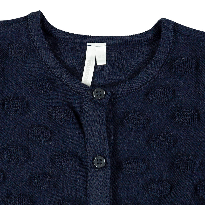 Gilet en tricot à pois en relief 