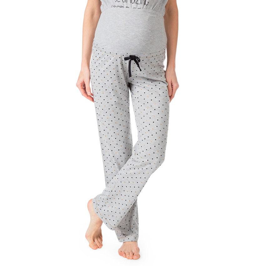 Pantalon homewear de grossesse imprimé all-over 