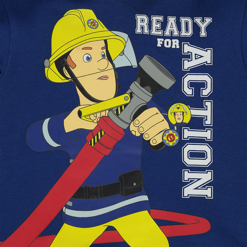 Sweat à capuche en molleton print Sam le pompier 2 Prism Art and Design Limited 