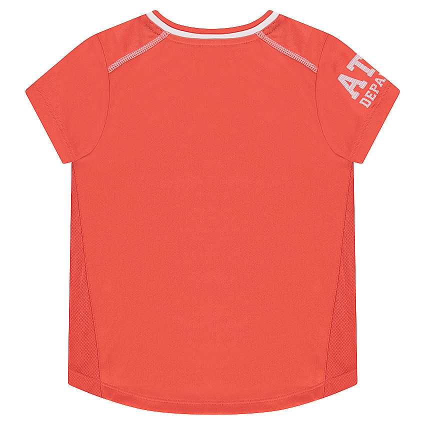 Tee-shirt manches courtes en polyester avec inscriptions printées 