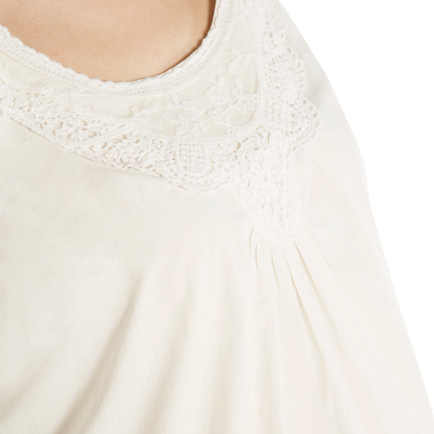 Top de grossesse et d'allaitement avec broderies  