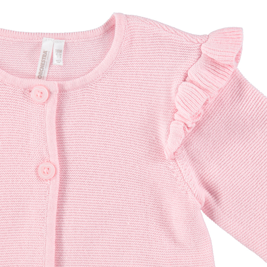 Gilet en tricot avec emmanchures volantées 