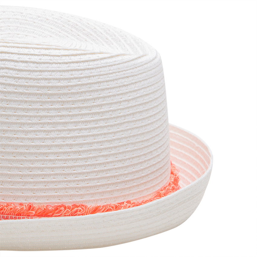 Borsalino effet paille avec galon esprit ethnique 