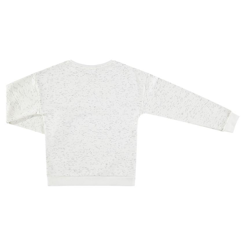 Junior - Sweat en molleton chiné avec lettres en sequins 