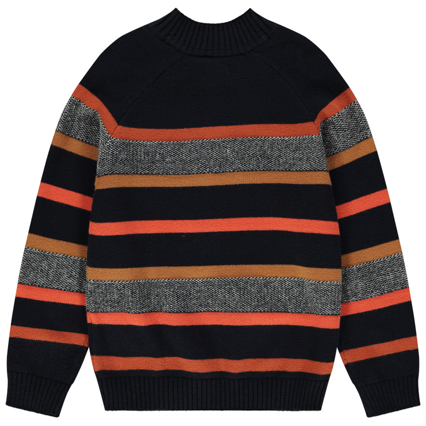 Pull en tricot à rayures contrastées 