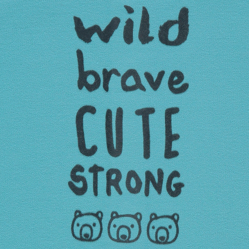 Ensemble avec tee-shirt à texte printé et sarouel rayé 