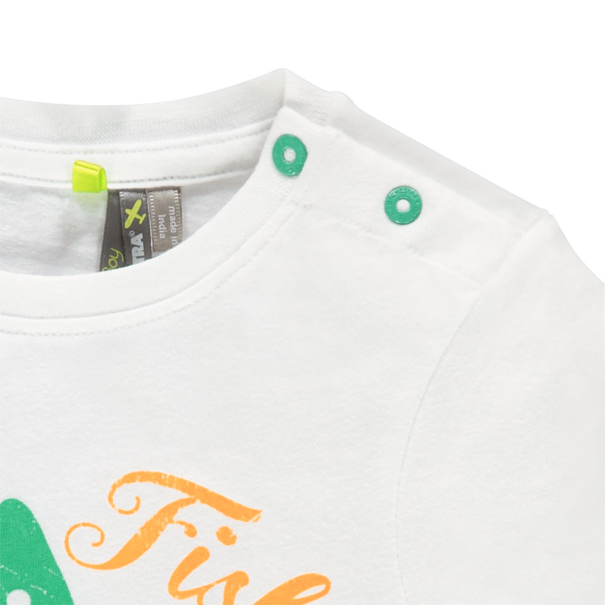 Tee-shirt manches courtes avec print poisson effet used  