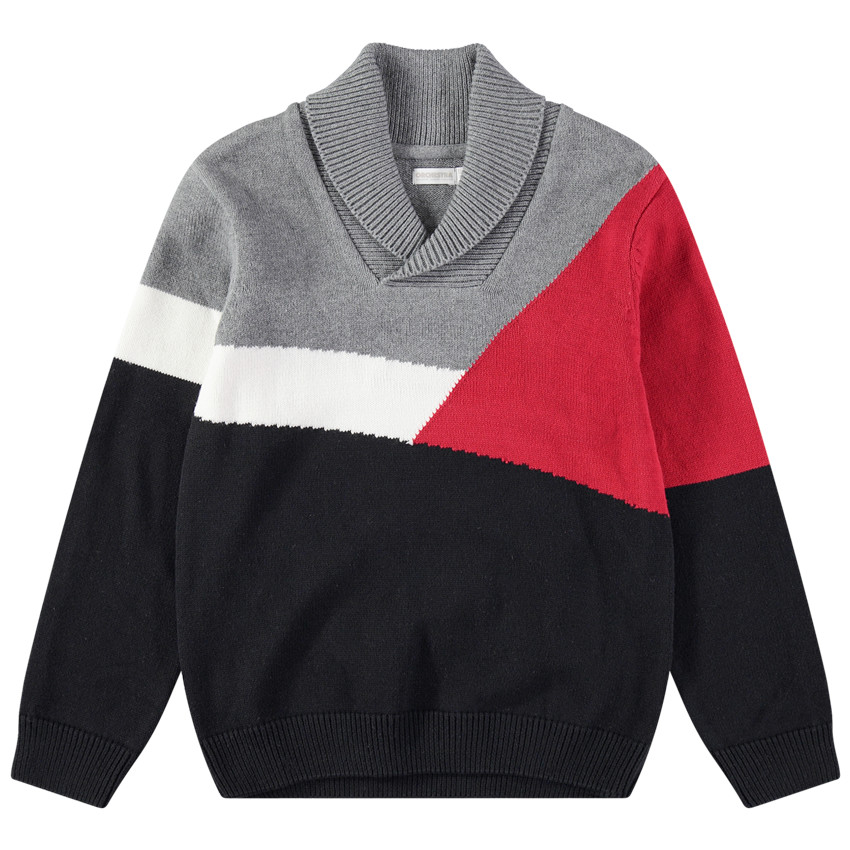 Pull en tricot à motif géométrique en jacquard 