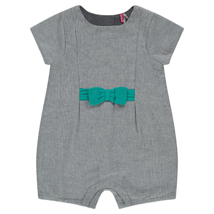 Combinaison courte avec noeud plaqué 