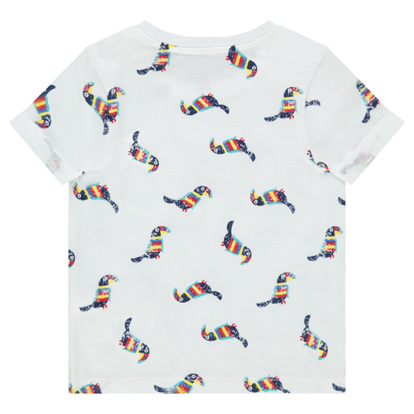 Tee-shirt manches courtes avec imprimés fantaisie all-over 