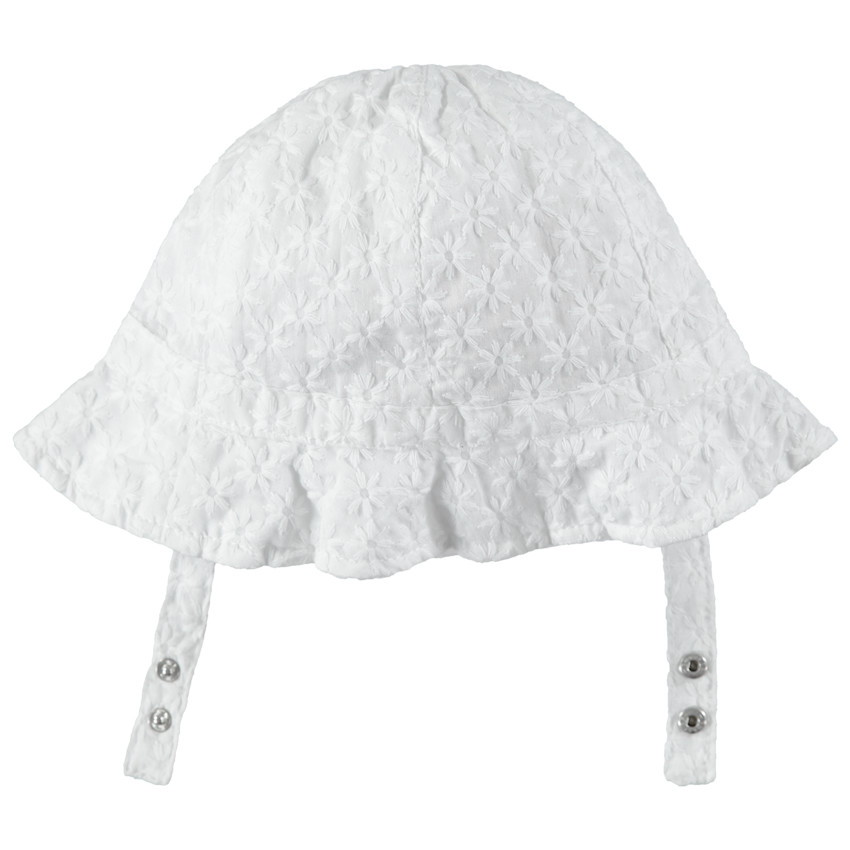 Charlotte avec fleurs brodées ton sur ton 